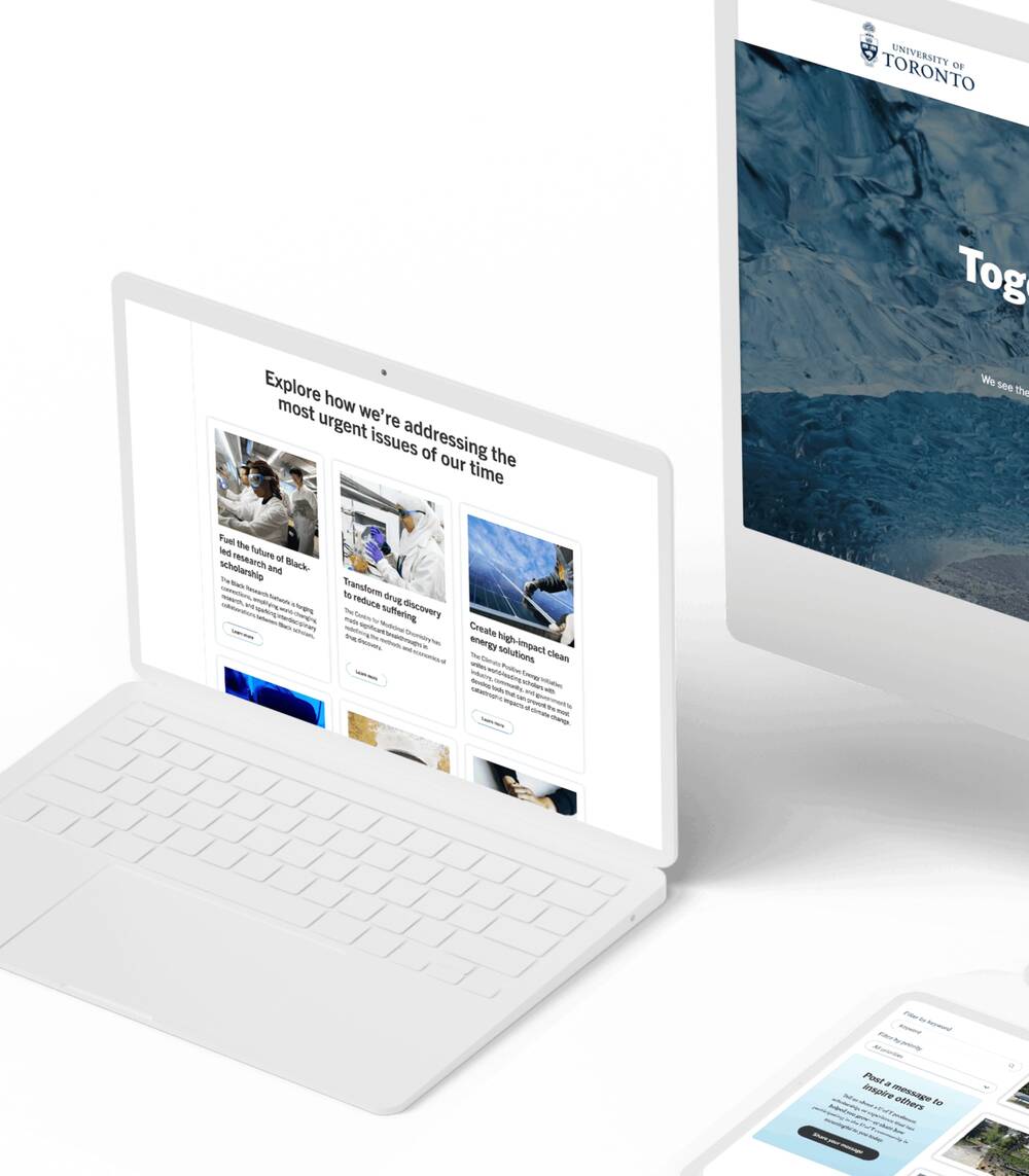 Defy Gravity website on mockup latop